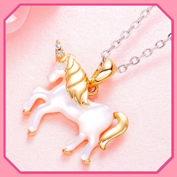 🦄New🦄Cute Unicorn Handmade Girls Necklace🦄 - Picture 1 of 2